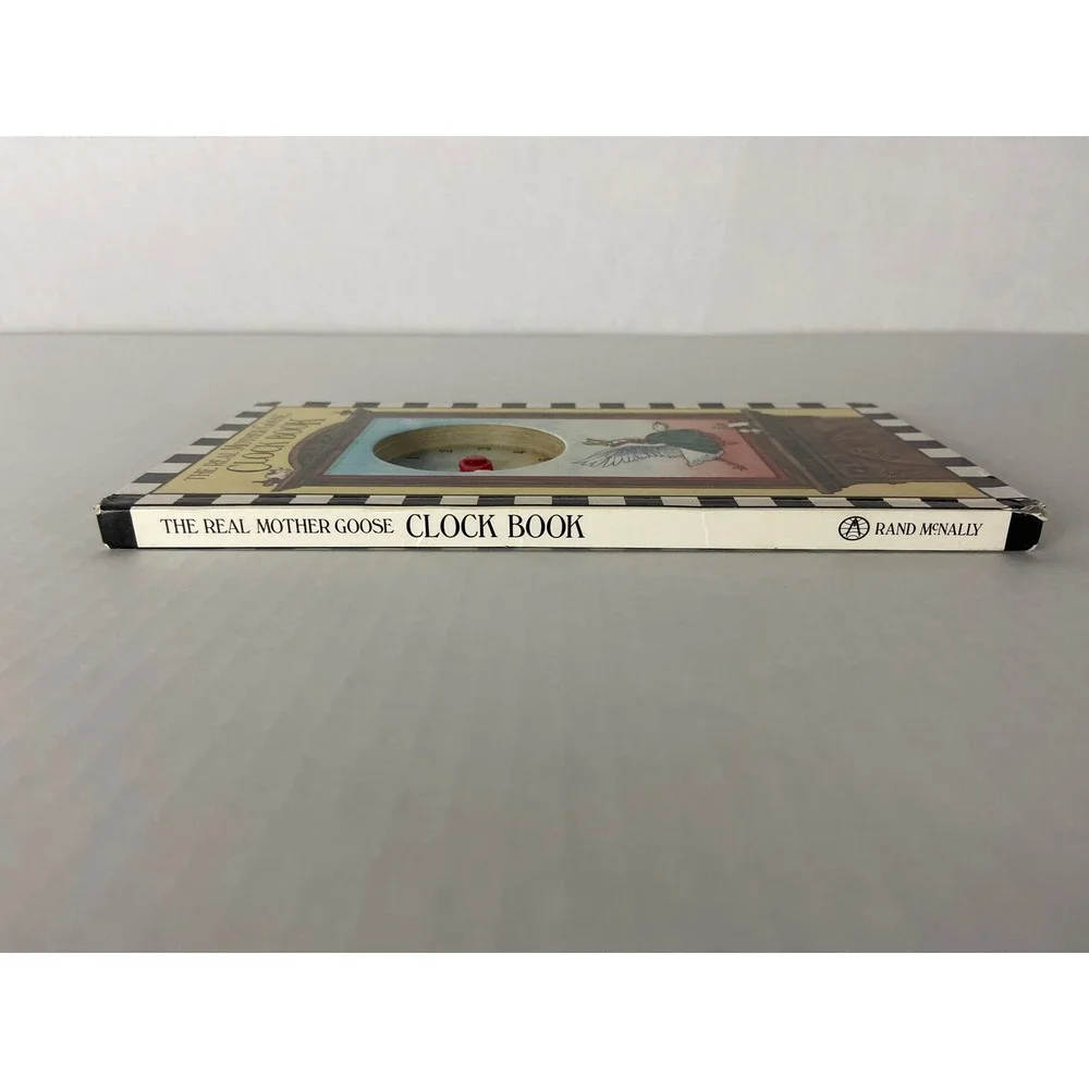 The Real Mother Goose Clock Book Rand McNally 1984 Vintage Kids Learning Toy‎